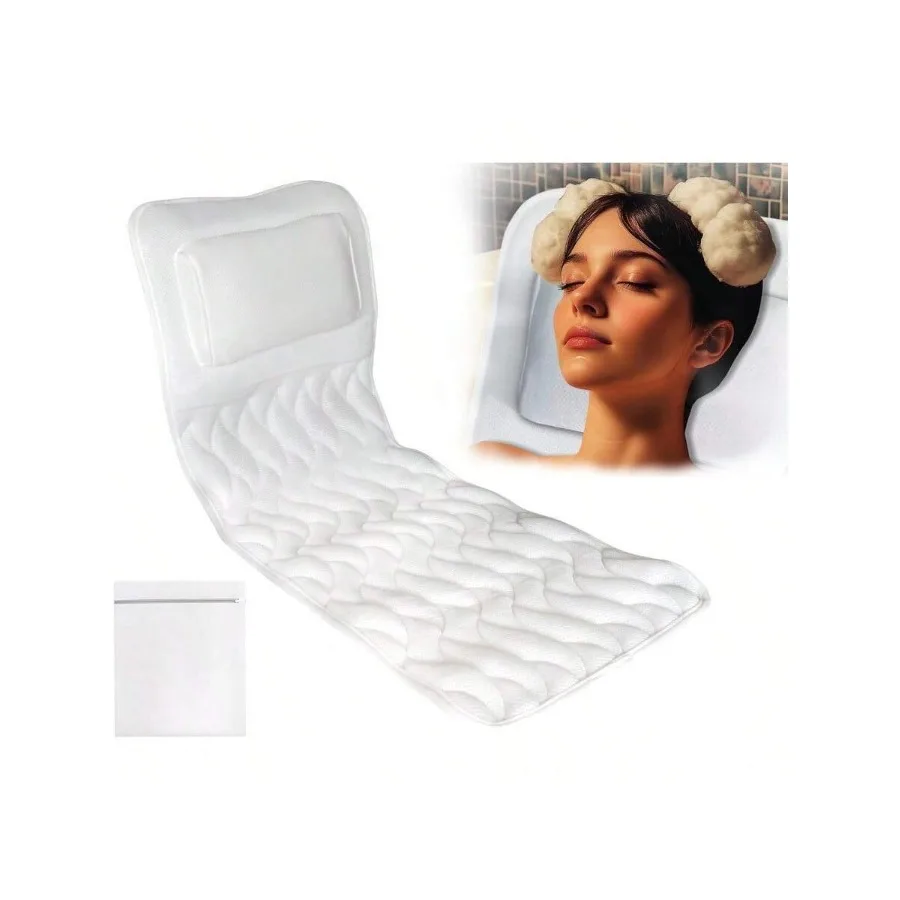 

XAPY Full Body Bath Pillow For TubBatub Pillow For Head And Neck Supp Soft Tub Pillow For Cf Non- Bath Cion For Wen Men And Sen
