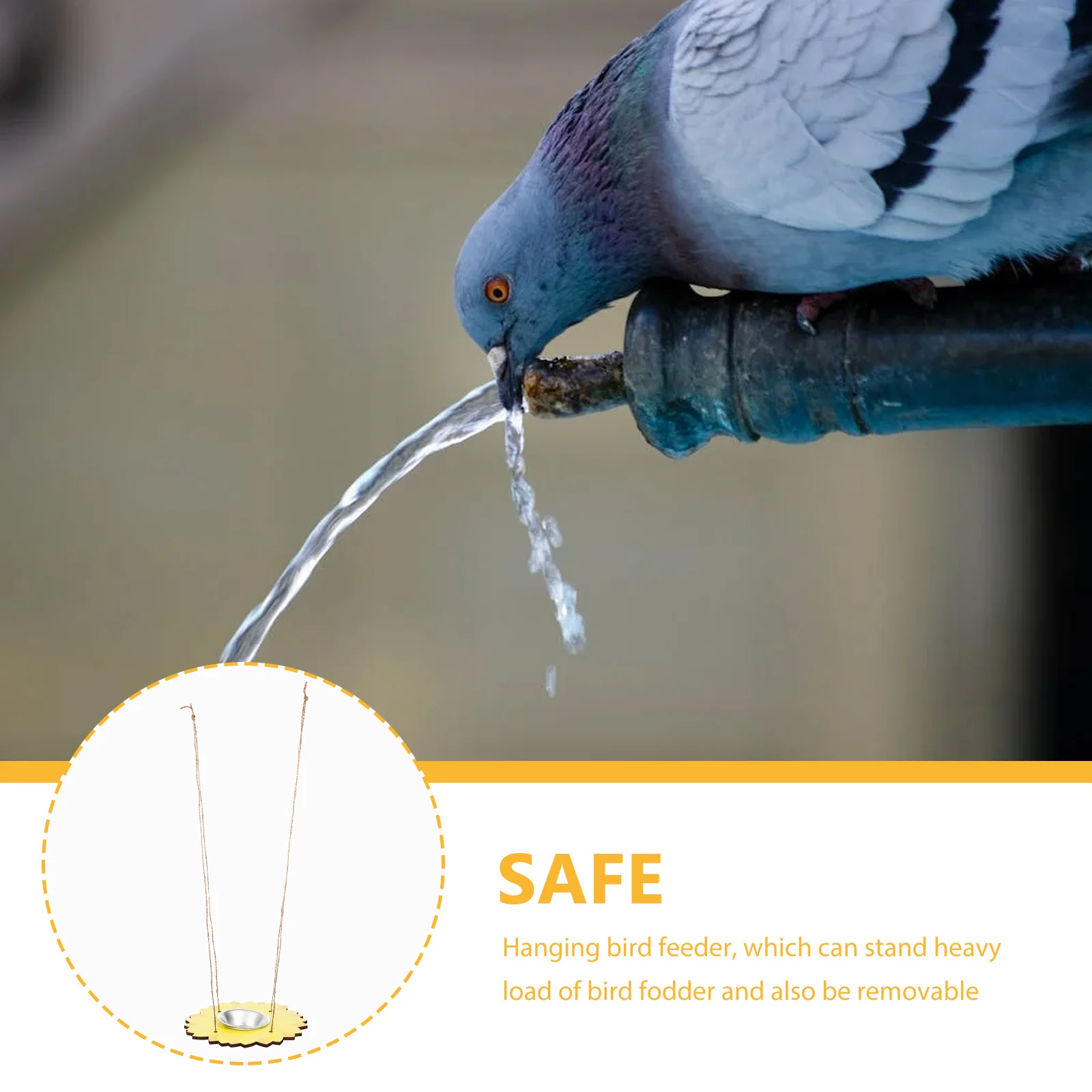 

Outdoor Bird Feeder Hanging Swing Design Heavy Load Capacity Easy Clean Garden Yard Bird Feeding Tool Garden Decor