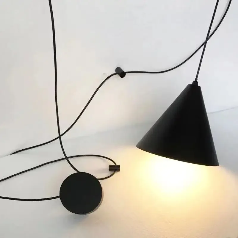 Nowoczesna minimalistyczny geometryczny lampa wisząca z wtyczką z długi przewód Led