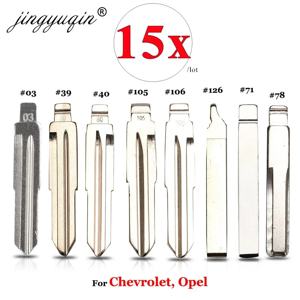 jingyuqin 15p 15 # 39 # Per Chevrolet Spark Cruze Lova Buick Opel HU43 HU100 Auto A Distanza ribaltabile Chiave Lama Vuota 03 40 71 105 106 126
