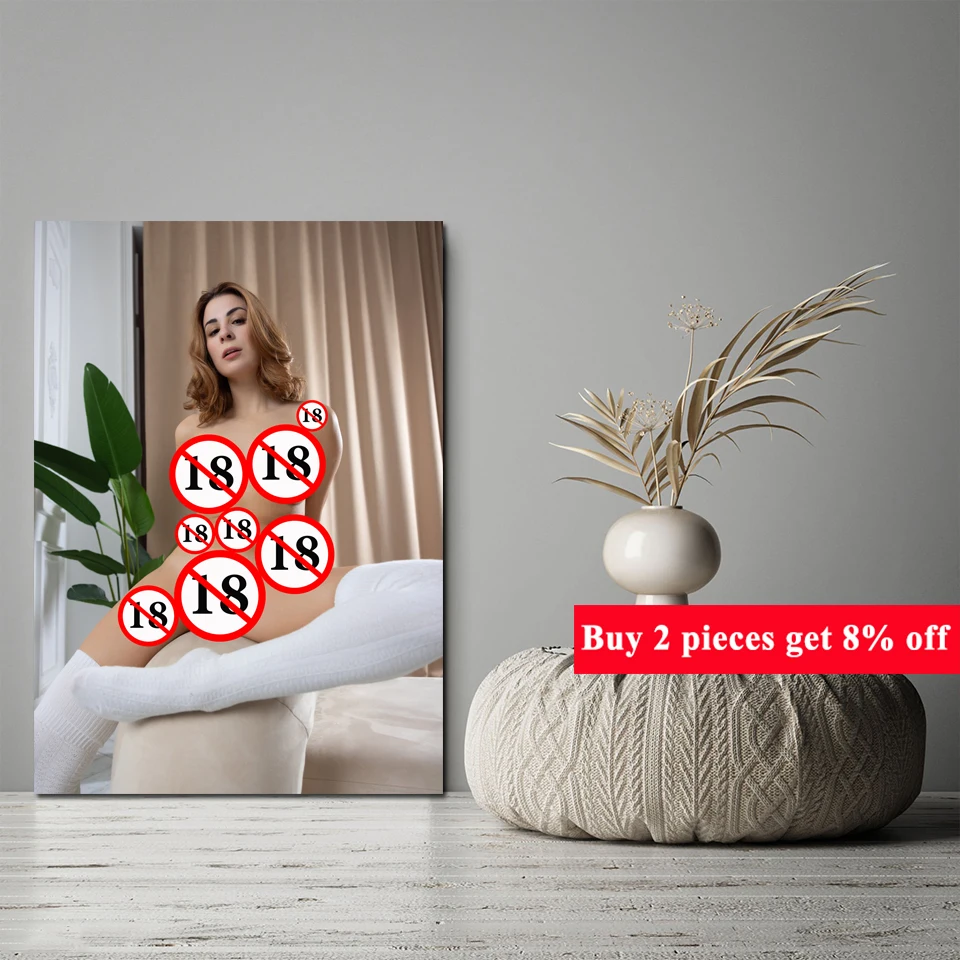

Naked Wall Art Sexy Girls Poster Women Photos Bold Nude Photography - Artistic Posters Canvas Print Living Room Painting