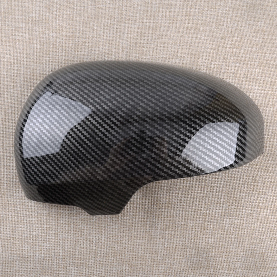 NEW 1 Pair Side Rear View Mirror Covers Trims Fit for Scion iQ Hatchback 2012 2013 2014 2015 Carbon Fiber Grain ABS