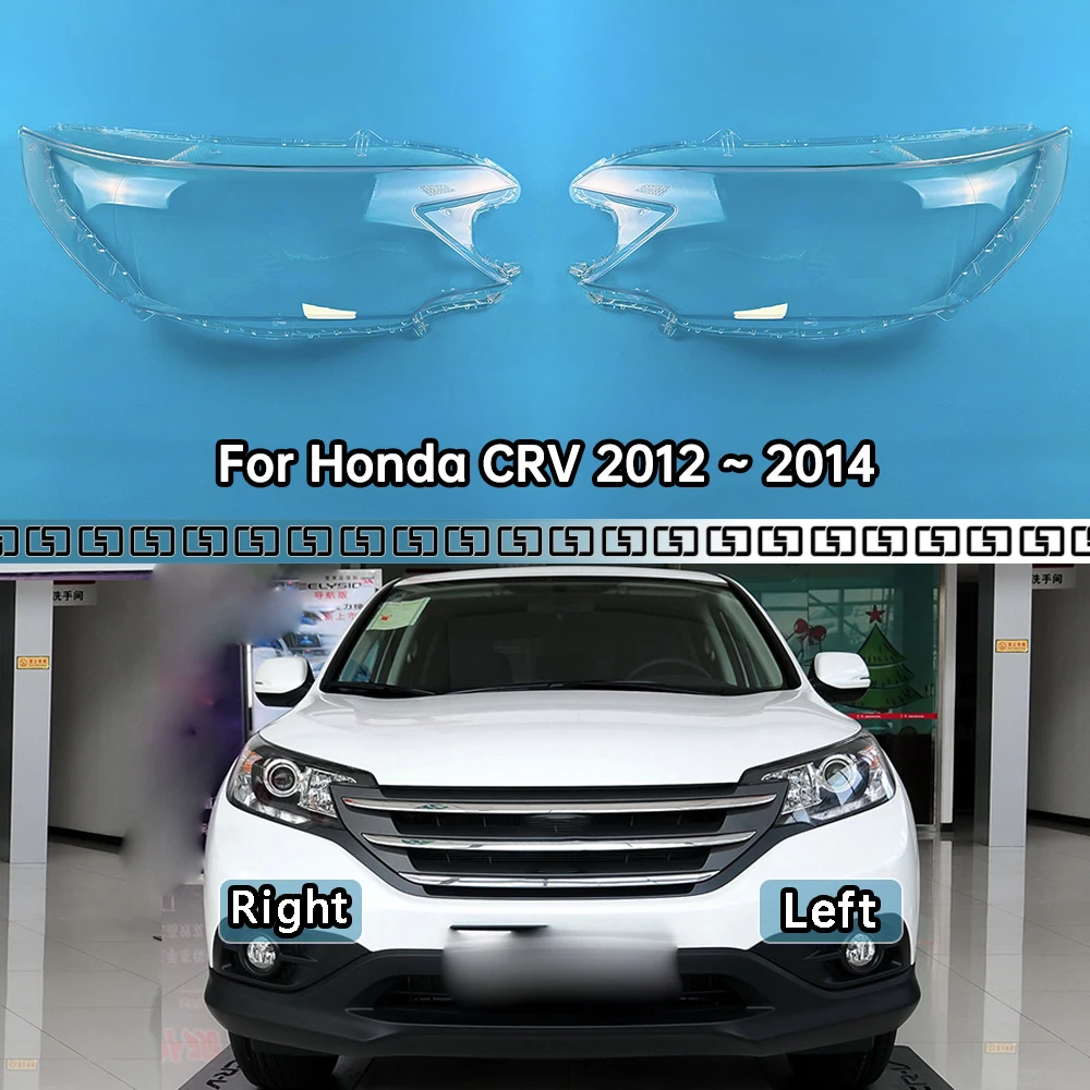 

For Honda CRV CR-V 2012 2013 2014 Transparent Lamp Shade Headlight Shell Headlamp Cover Plexiglass Replace Original Lampshade