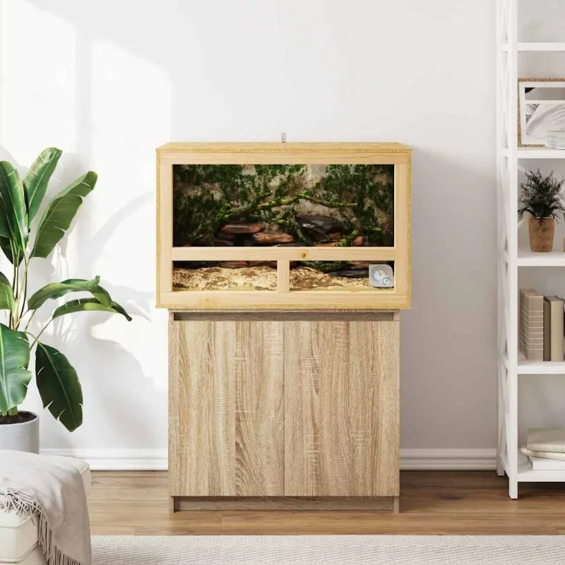 Terrarium Marron 80 x 50 x 50 cm aus OSB, geeignet für Haustiere