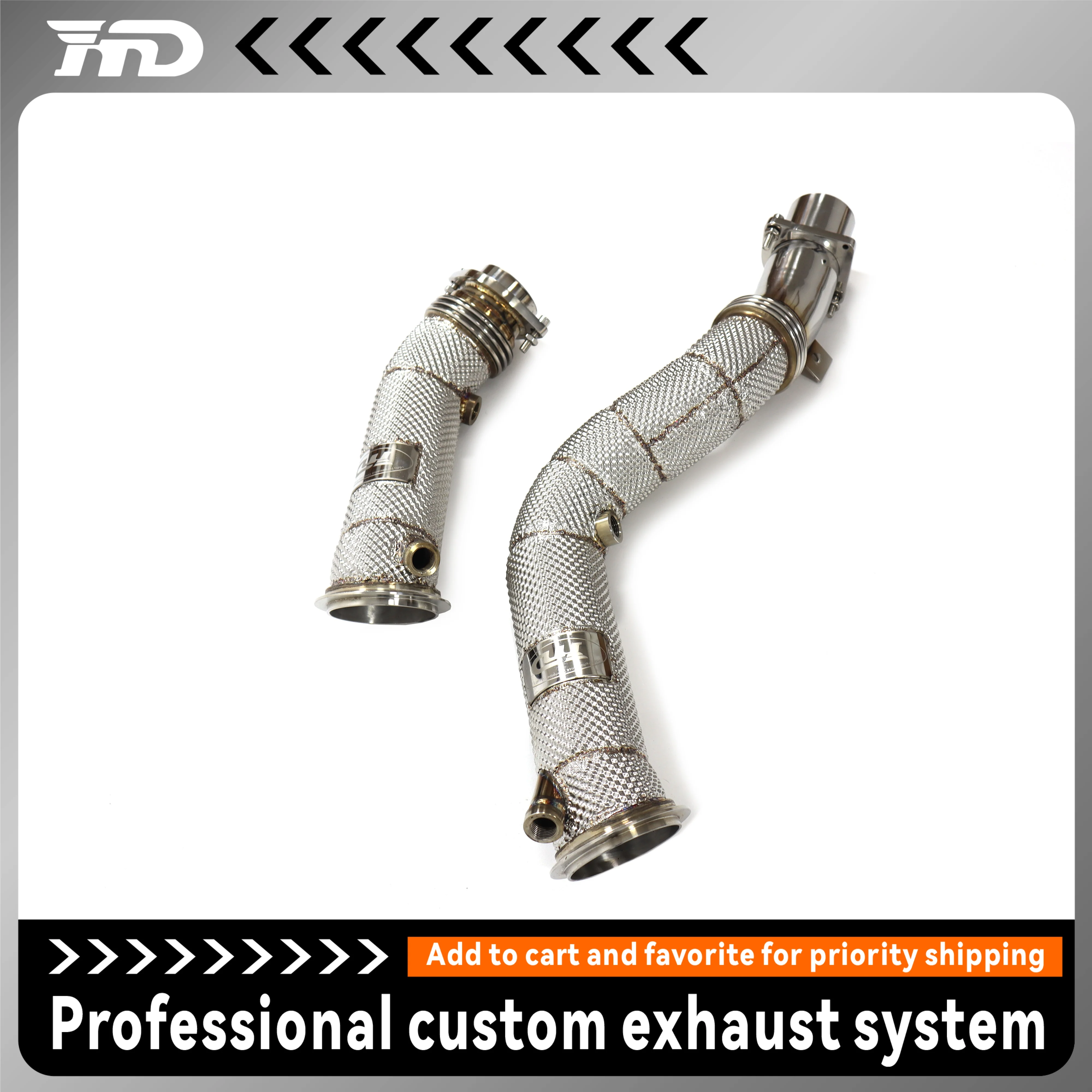 HMD Special Middle Pipe Titanium alloy For BMW M3 M4 F80 F82 F83 3.0T 2014-2019 Improve Engine Performance