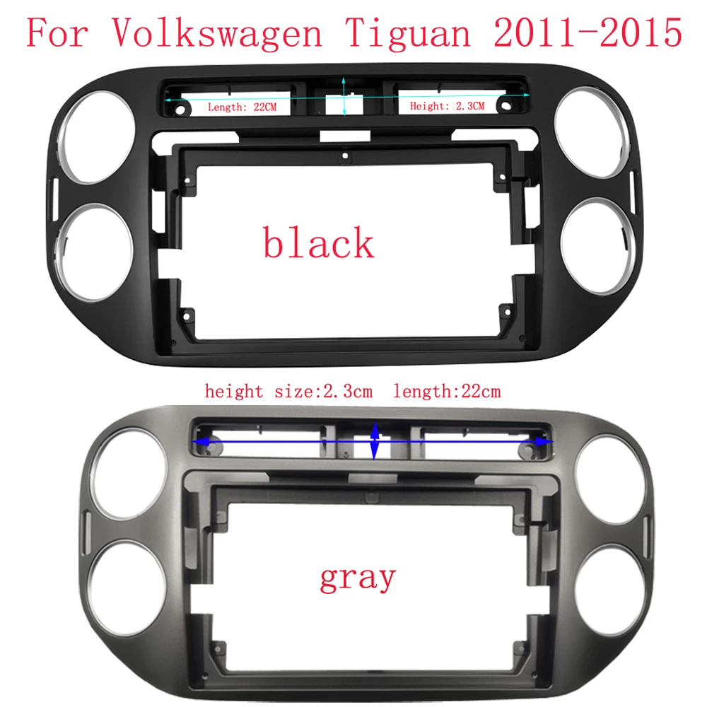 

9 Inch Car Frame Fascia Adapter Canbus Box Decoder Android Radio Dash Fitting Panel Kit For Volkswagen Tiguan 2011-2015