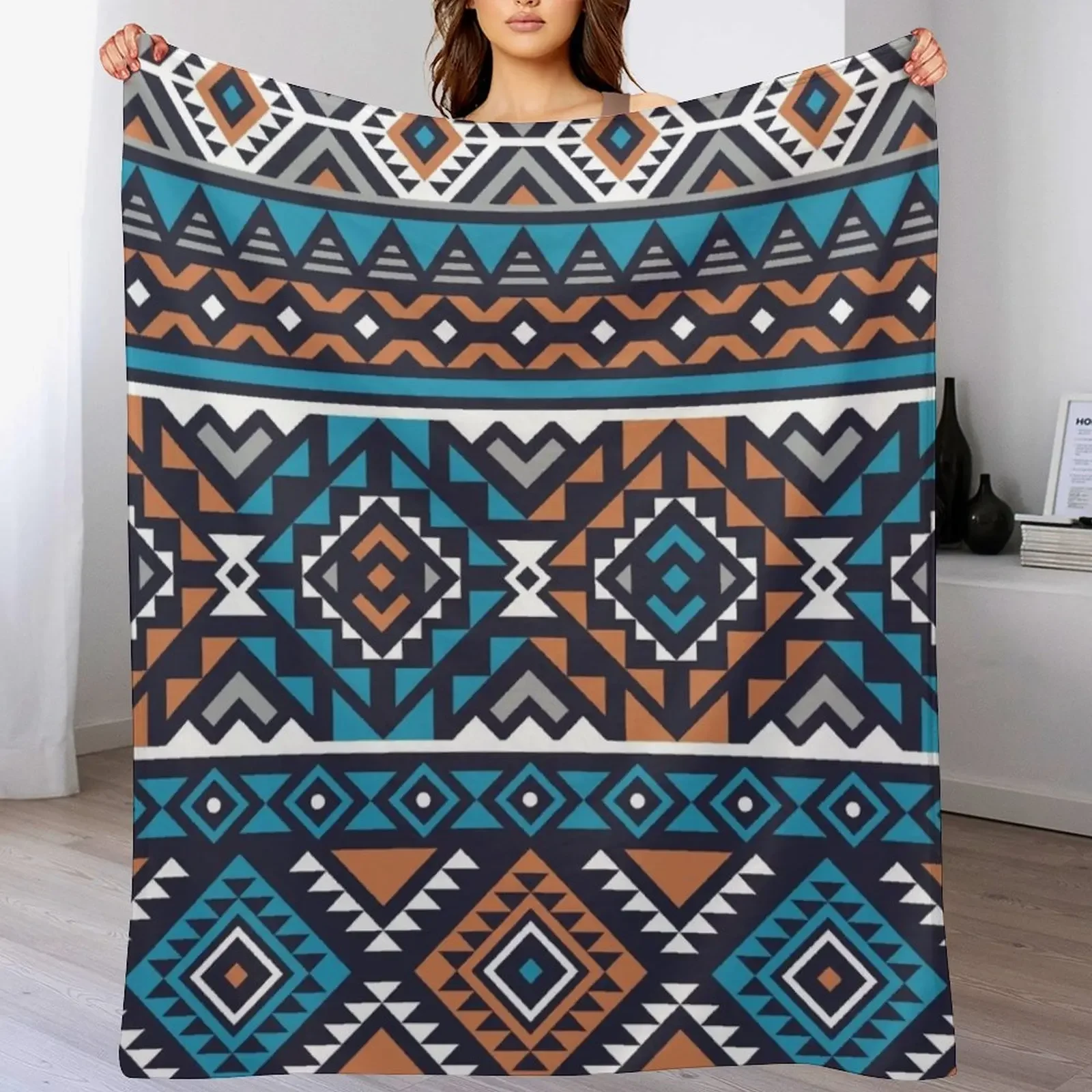 Ndebele Fashion Tribal Pattern African Style Geometry Art Throw Blanket christmas gifts Decorative Sofas Warm Blankets