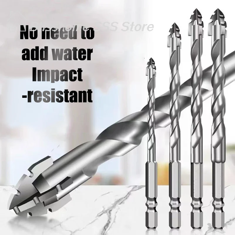 

【S】7pcs/sets Tungsten Top-Grade Steel Fine Serrated Drilling Bit Set For Ceramic Plastic Tile Ceramic Glass Concrete