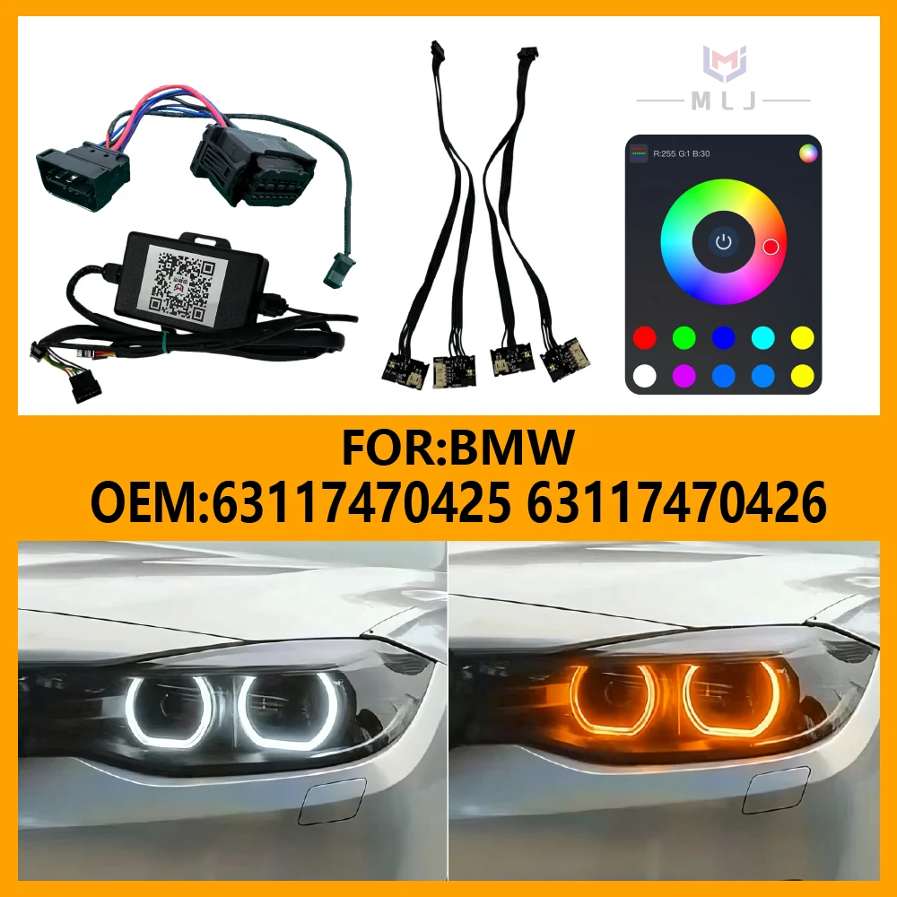 

Car headlight RGB FOR BMW 3 series GT F34 2016 2017 2018 2019 multicolor RGB plug wiring harness internal wiring harness