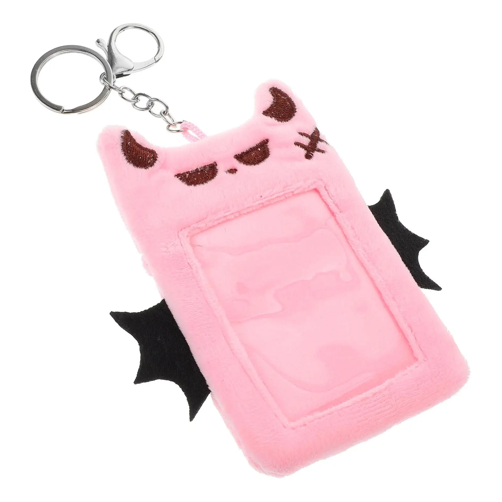 

Cute Devil Wings Card Holder Credit Case Small Cartoon Photo Sleeve Cover Girl Sleeves