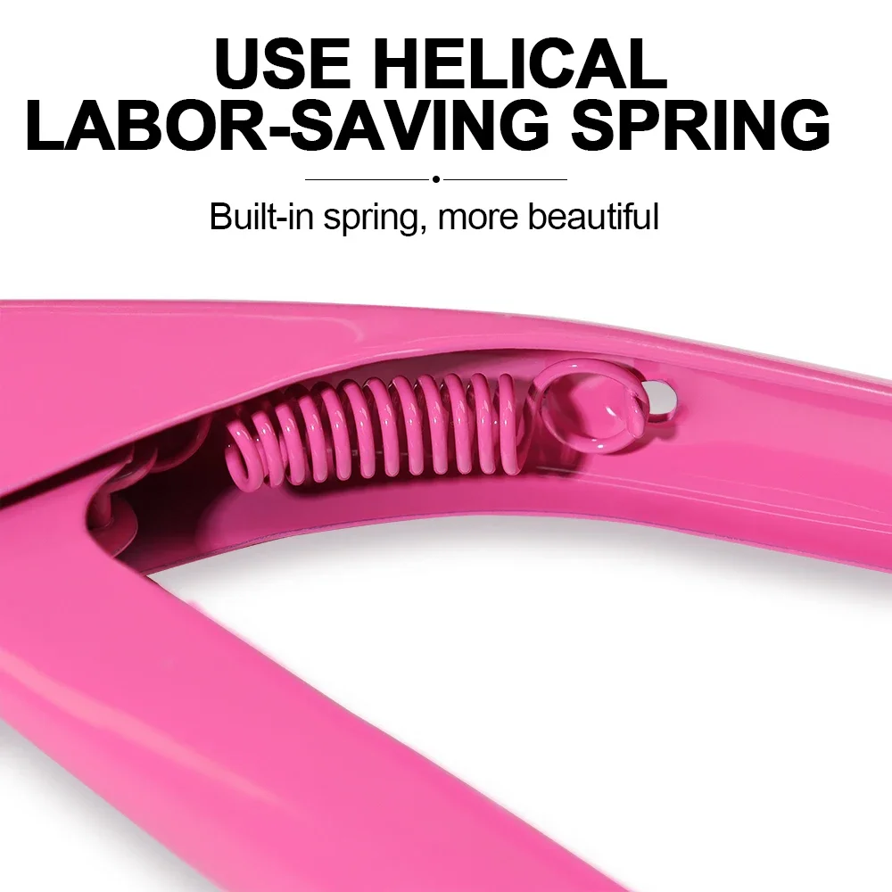 Cortador de uñas acrílico, tijeras cortadoras de acero inoxidable, punta en U, herramientas de manicura, Kit de corte recto con imán de 12 Uds.