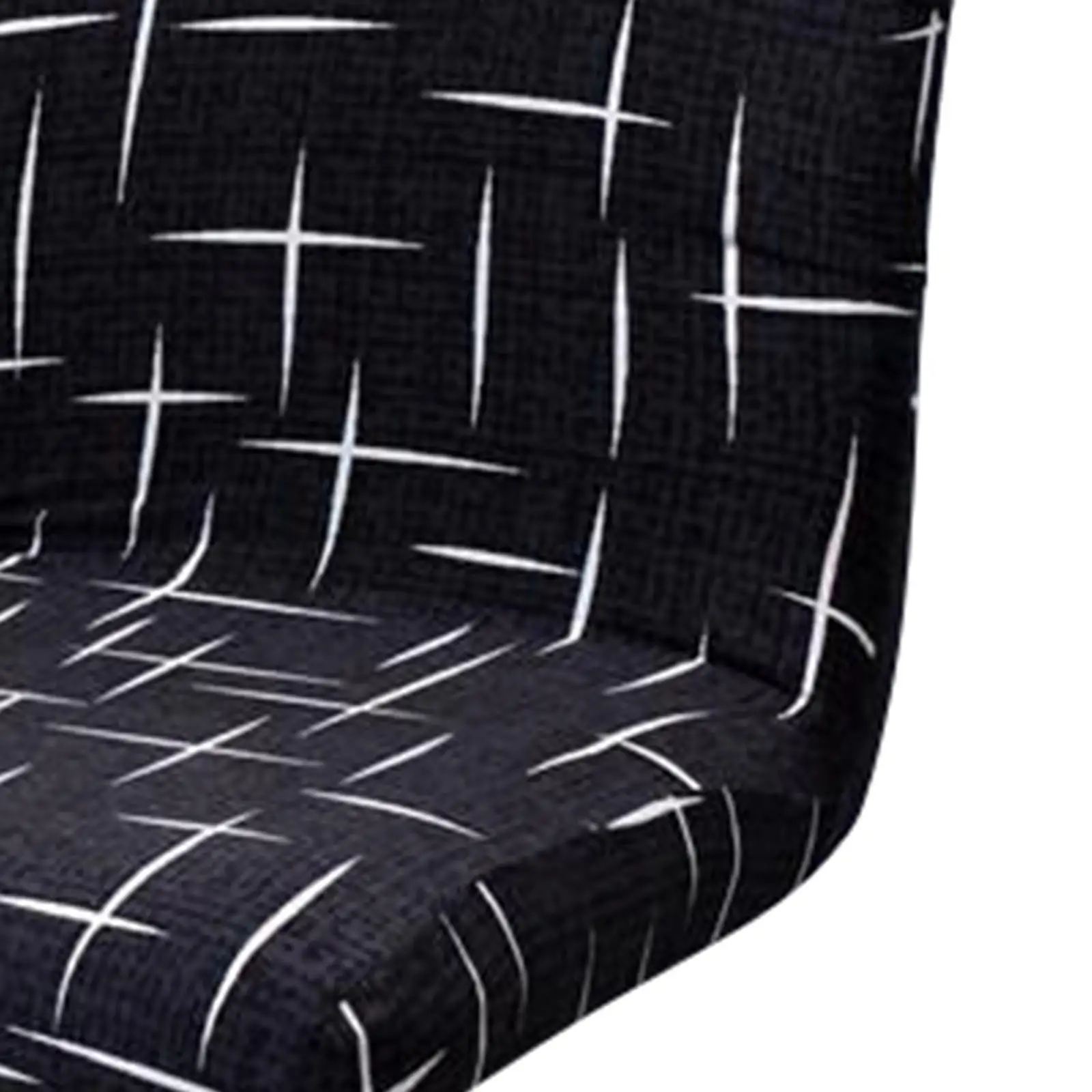 غطاء كرسي طعام منخفض الظهر من البوليستر قابل للغسل ، غلاف مقعد مرن