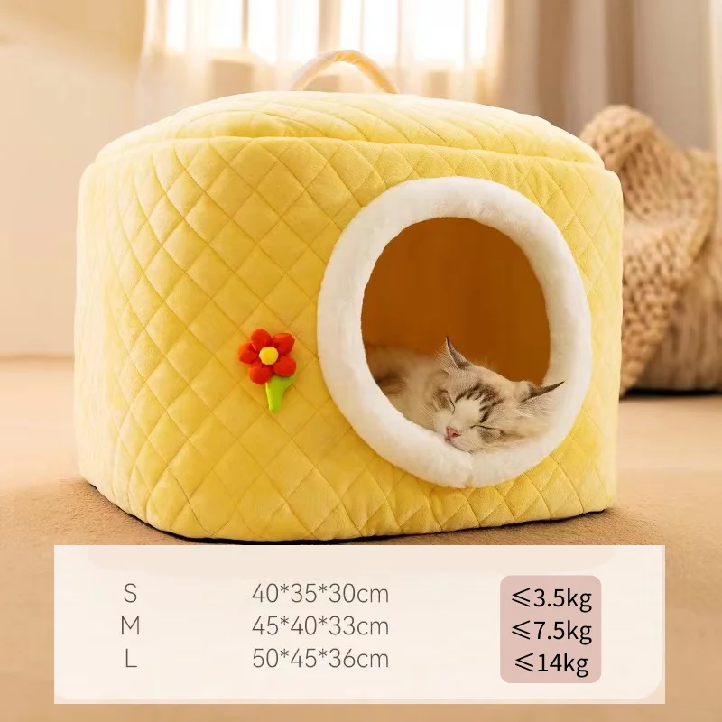 New Winter Pet House Dog Soft Nest Kennel Cozy Sleeping Warm Cave Cat Dog Kitty Basket Cats Bed For Small Medium Dogs Cats