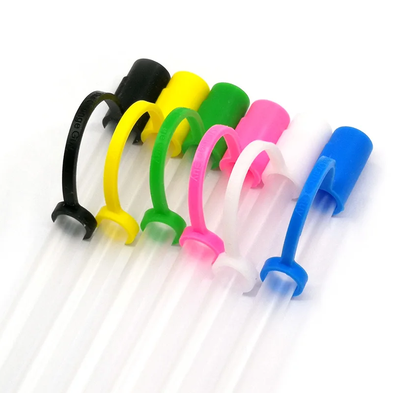 20pcs Silicone Colorful Straw Caps for Cup,8mm Reusable Basic Straw Toppers Cover for Glass Cup Drinking Tips 7 Colour Party