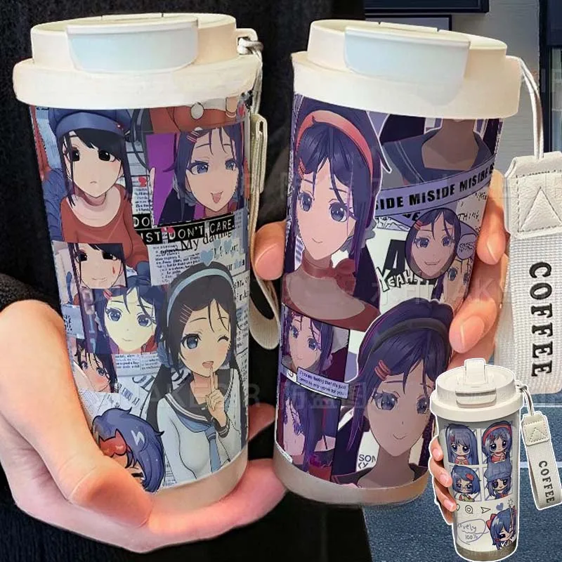 

Miside Mita термос кружка красочная аниме кофейная кружка автомобильный термос бутылка для воды дорожная вакуумная бутылка из нержавеющей стали кувшин для питья новый