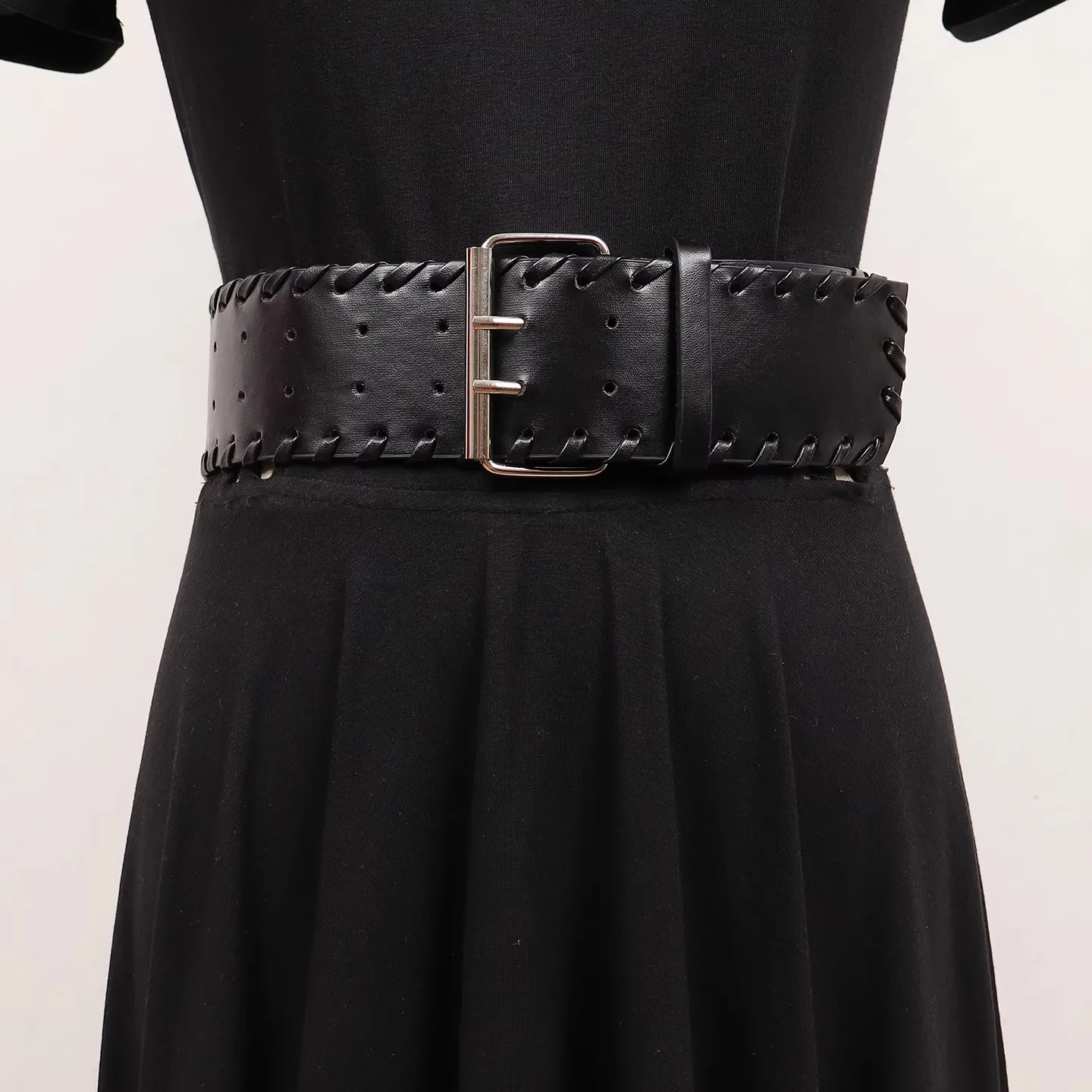 여성 빈티지 PU 가죽 Cummerbunds 여성 드레스 코르셋 허리띠 벨트 장식 와이드 벨트 R2744