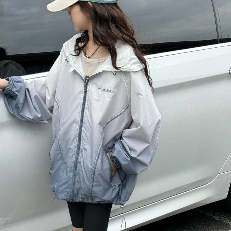 Girls' sun protection clothes summer jackets children's sun protection clothes middle-aged and adult children's fashionable a