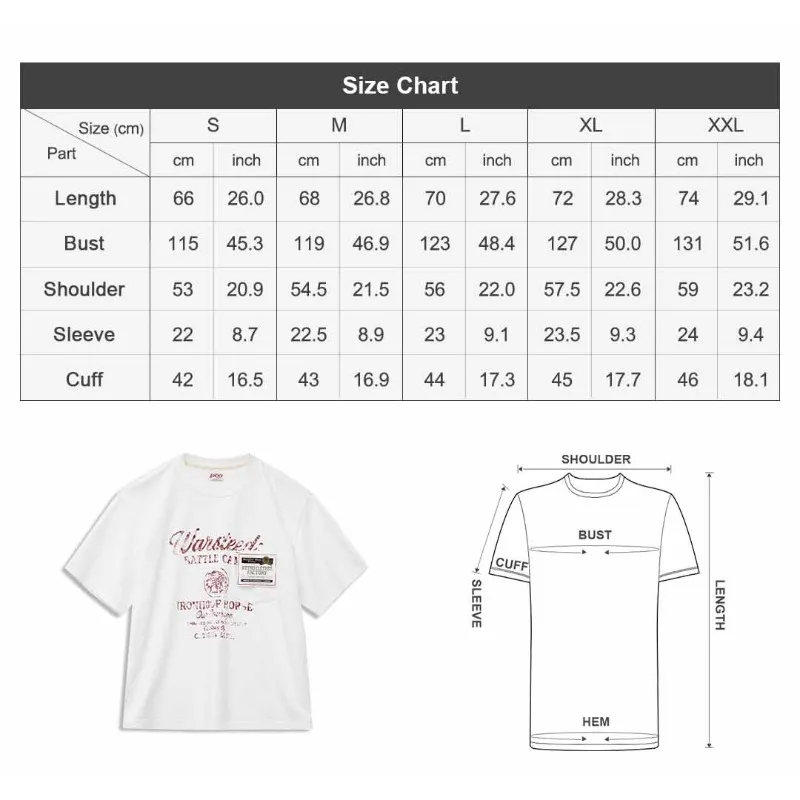 Maden Men's Letter Print T-Shirt Drop Shoulder Loose Fit Crew Neck Short Sleeve Summer Cotton Streetwear Top Versatile Tees