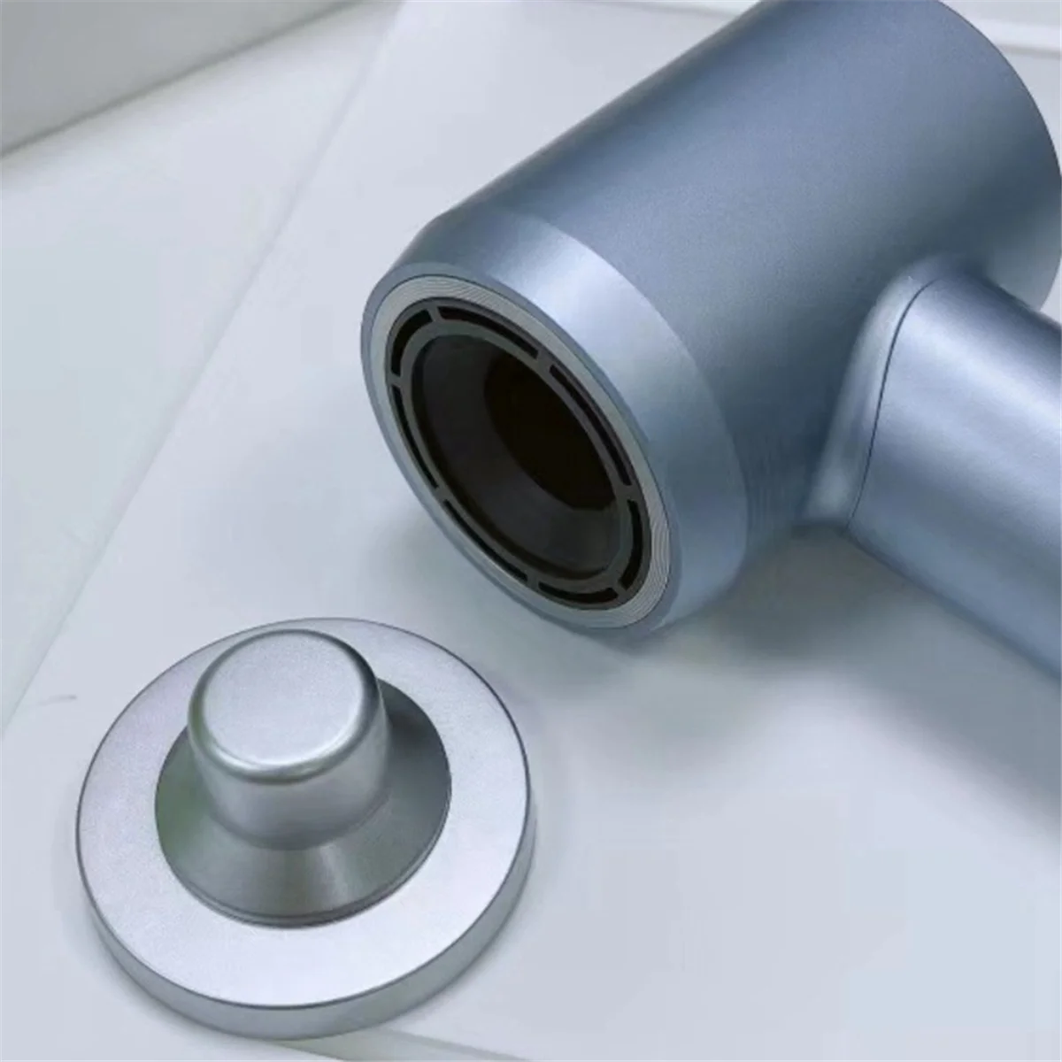 新しい技術に適したヘアドライヤー磁気壁掛け収納ブラケット LF03 エアノズルヘアドライヤーハンガー-ブルー