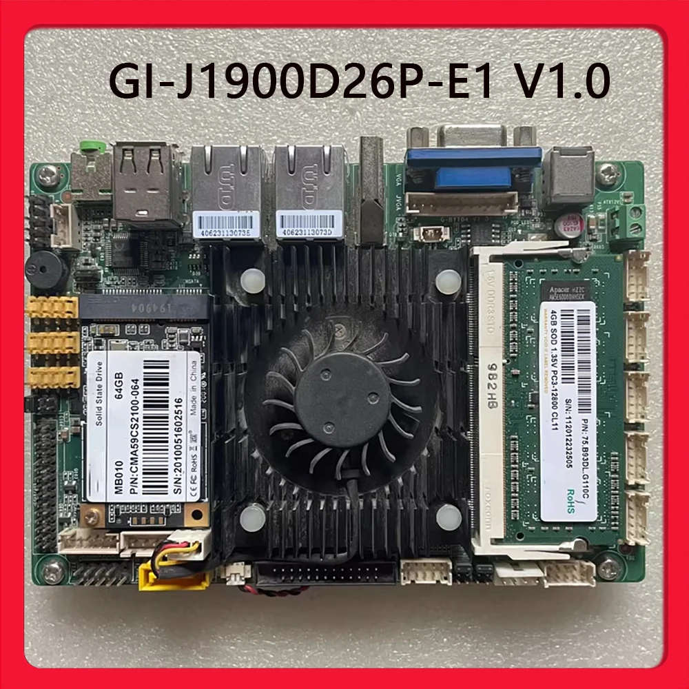 For Advantech Industrial Computer Motherboard GI-J1900D26P-E1 V1.0