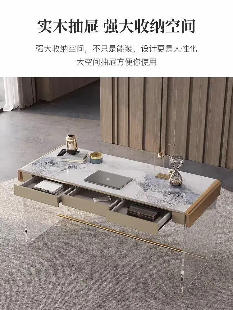 

b22Italian minimalist slate desk modern simple light luxury style home computer desk