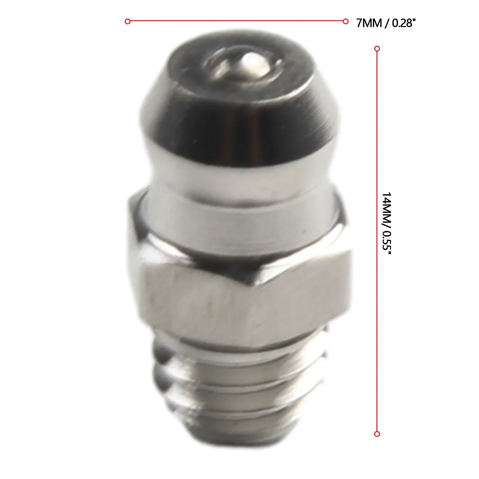 

10Pcs Grease Nipple Grease Inlet Hex Width High Hardness Long Service Life Material Overall Height Anti-oil Leakage