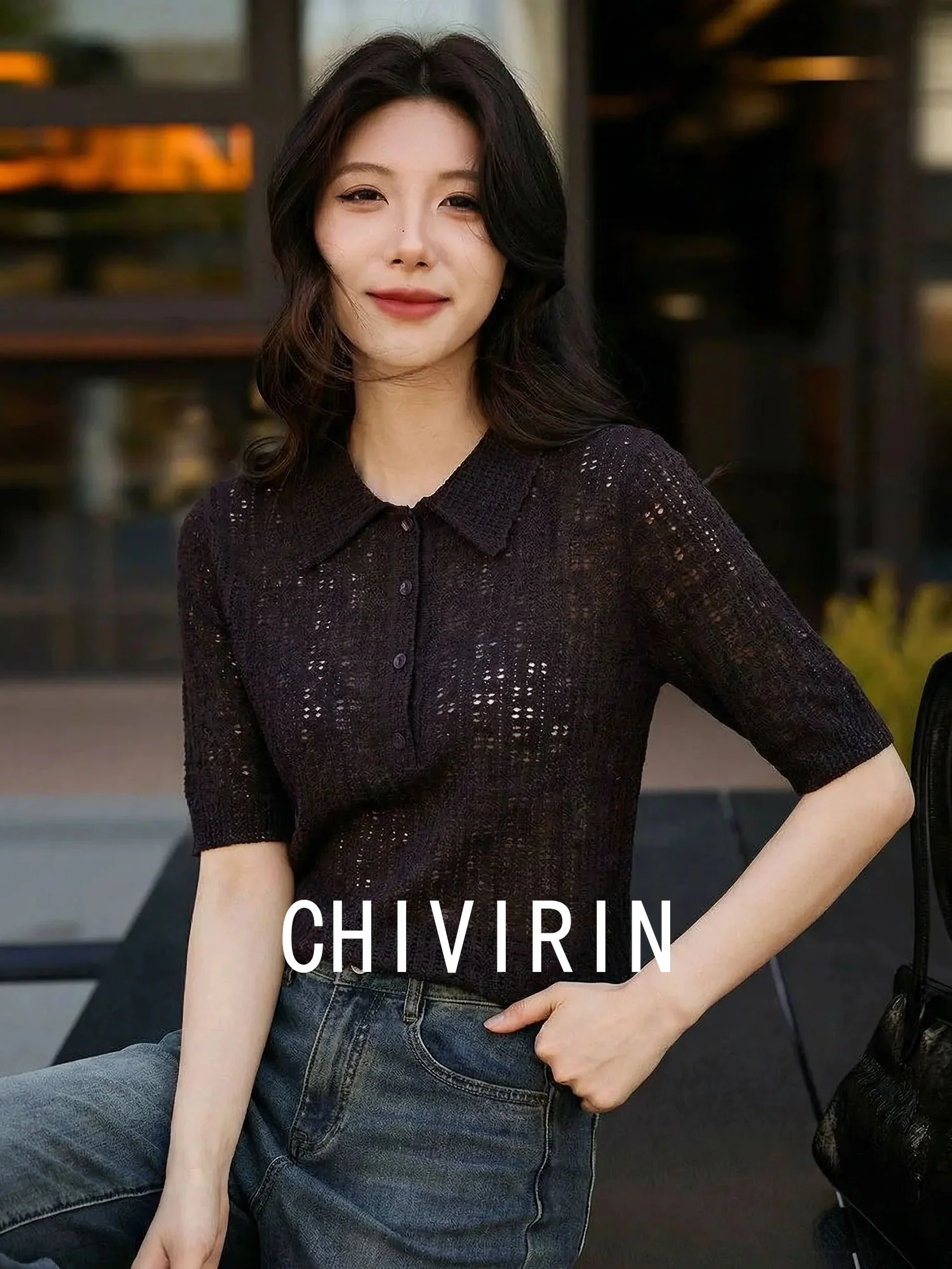 

Элегантная шерстяная вязаная футболка с вырезом на горловине, женская, с коротким рукавом, легкая, приталенная, роскошная, повседневная летняя блузка