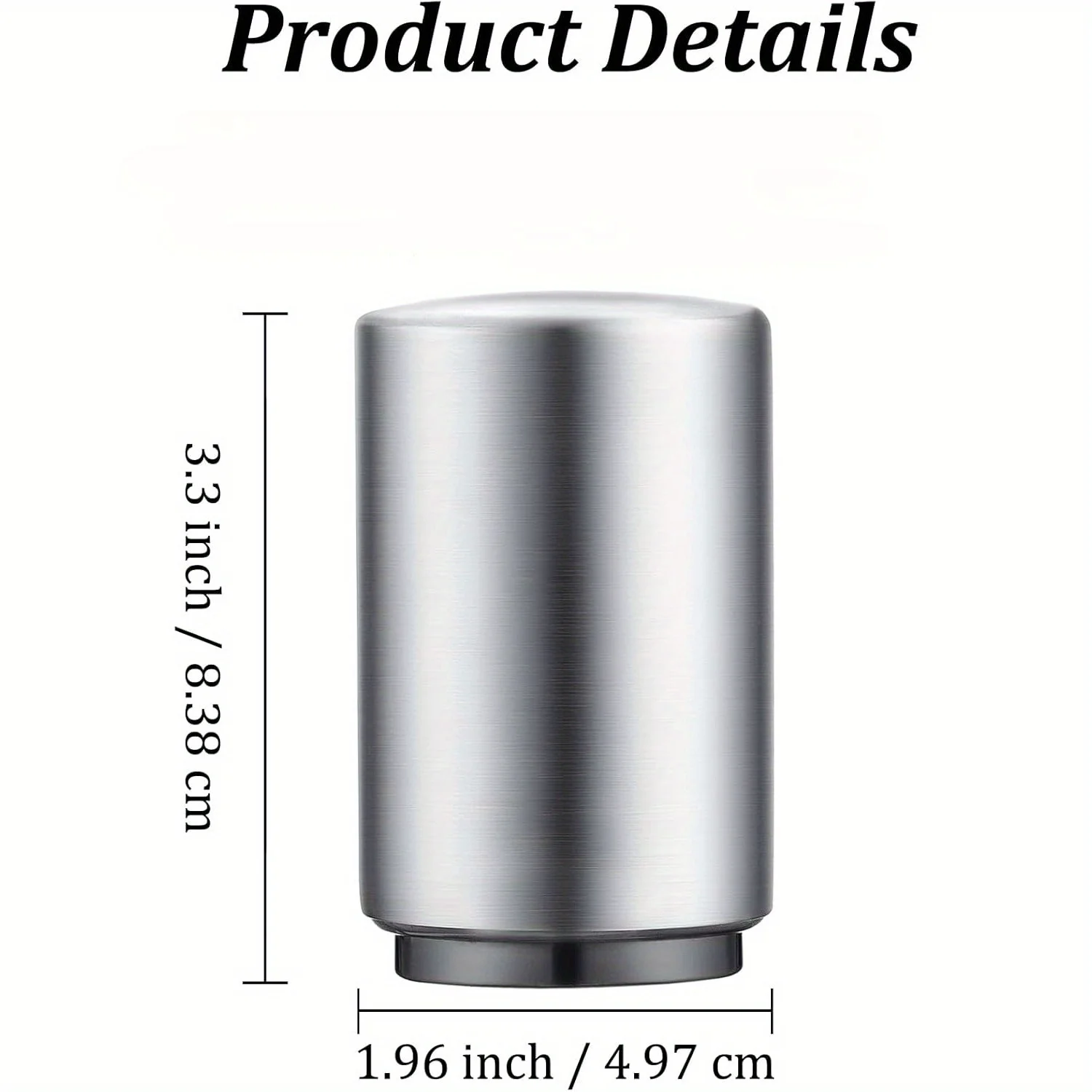 Premium Beer Bottle Opener (Silver), 2 PC Stainless Steel Automatic Push Down No Damage Quick to Open Small Portable Bottle Cap