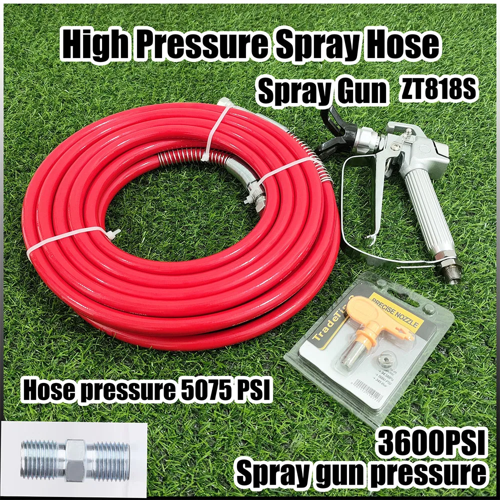 High Pressure Spraying Machine Accessories, Double-layer Fiber Nylon 1/4 7250PSI High-Pressure Pipe Spray Gun 517 Nozzle