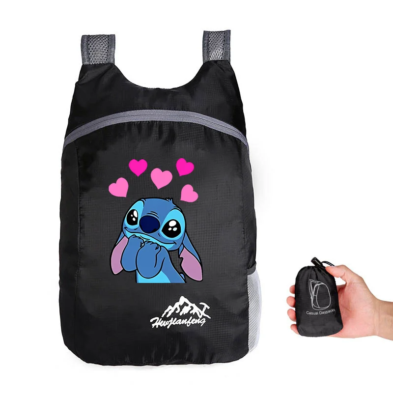 Disney Lilo &Stitch Unisex Portable Backpack Lightweight Storage Travel Bag Outdoor Sports Cycling  Backpack Folding Backpacks