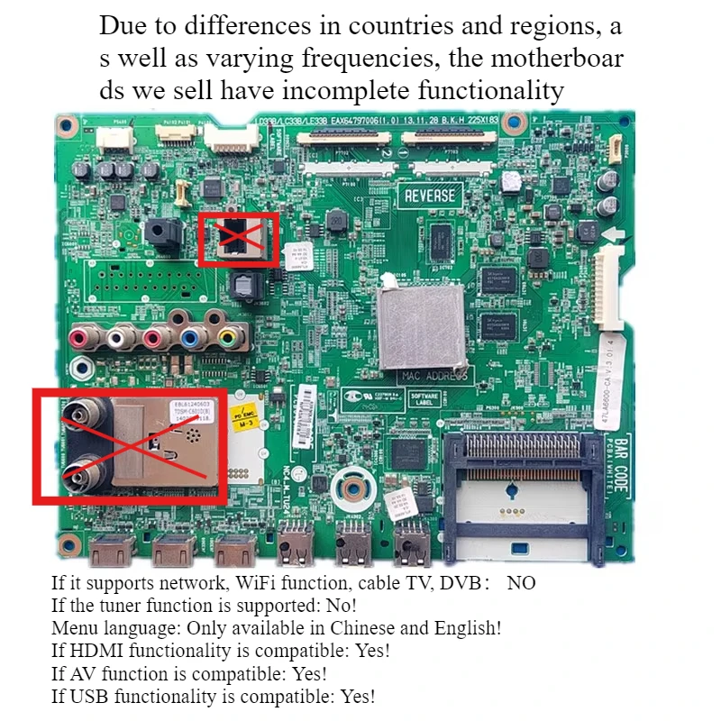Main Board EAX64797006 Motherboard EBR76823173 compatible LG TV 42