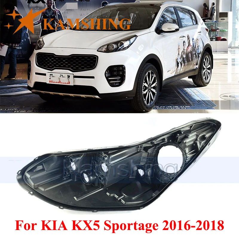 

CAPQX Front Headlight Base Cover For KIA KX5 Sportage 2016-2018 Head Lamp Back House Headlamp Rear Shell