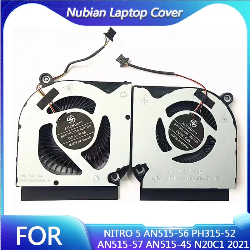 

New Genuine Laptop CPU GPU Cooling Fan FOR ACER NITRO 5 AN515-56 AN515-57 AN515-45 AN517-52 PH315-52 N20C1 2021 5V