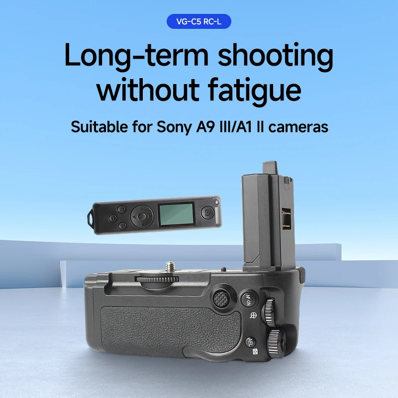 VG-C5 RC-L Battery Grip for Sony A9 III/A1 II Double Battery Life Anti-Shake Feature Camera Accessory