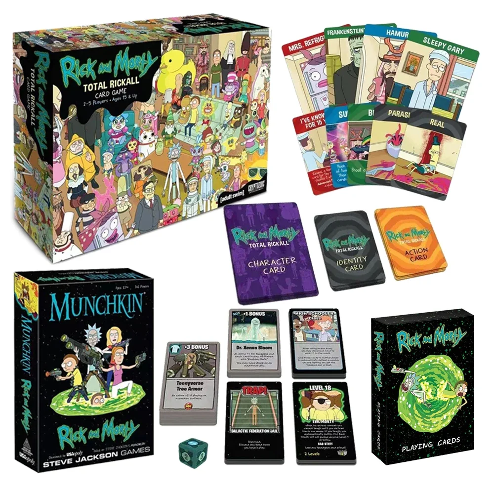Juego de cartas Rick para adultos, juego de mesa Munchkin, mercancía con licencia, juego de Munchkin de Steve, suministros para fiestas familiares, juguetes