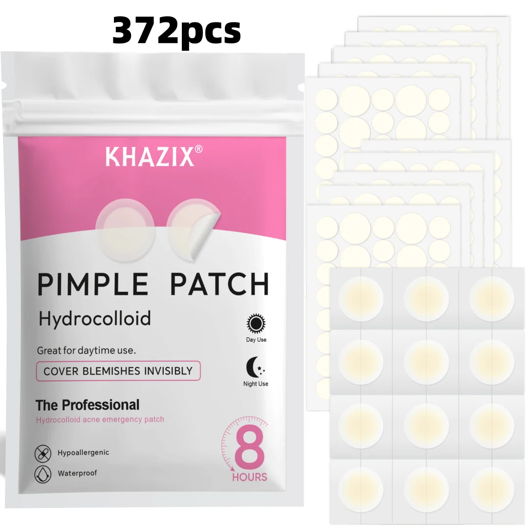372PCS Hydrocolloid Acne Pimple Patch, Hydrocolloid Spot Stickers, Covering Zits and Defect, Nighttime Spot Stickers