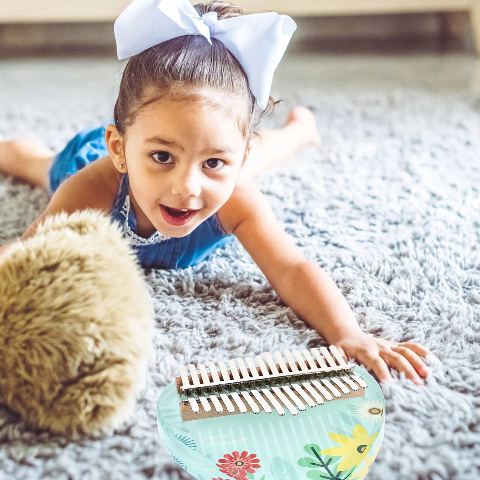 

1Set Portable Kalimba Finger Piano 17 Key Beginners Thumb Piano Small Kids Musical Instrument Home Use