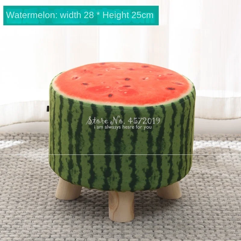 Cloth Stool Fashion Home Adult Living Room Stool Sofa Stool Solid Wood Stool Small Bench Bench Small Block