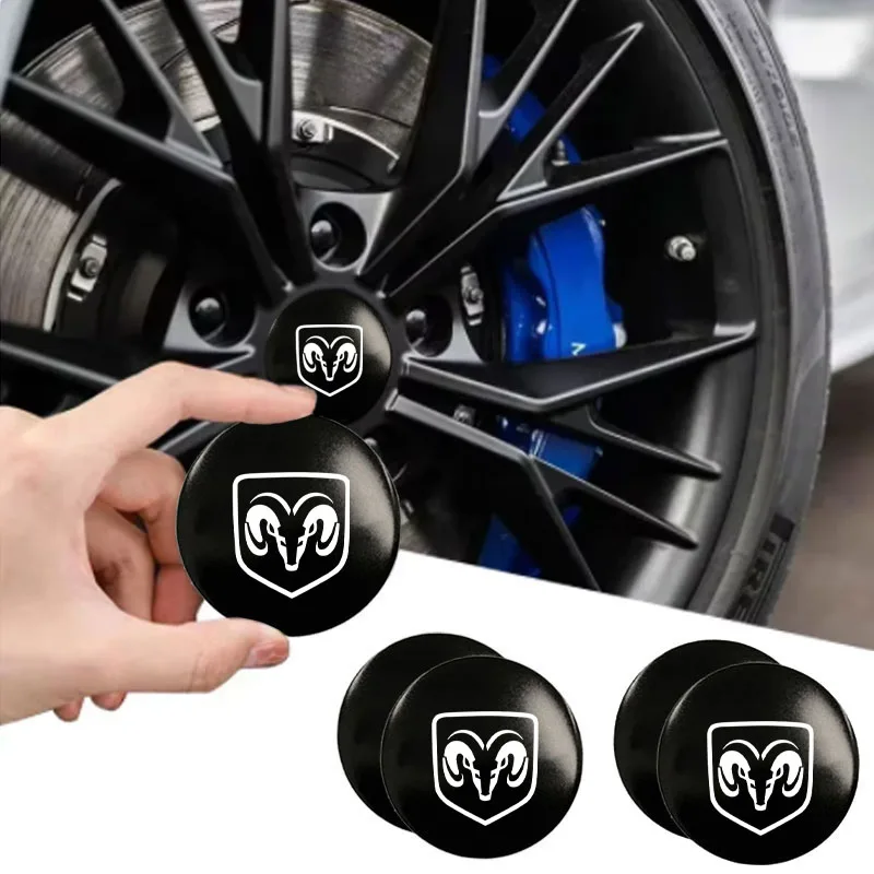 4PCS 56MM Car Wheel Center Hub Caps Car Emblem Badge Logo Wheel Center Cap label for Dodge SXT DART Challenger RAM 1500 Charger