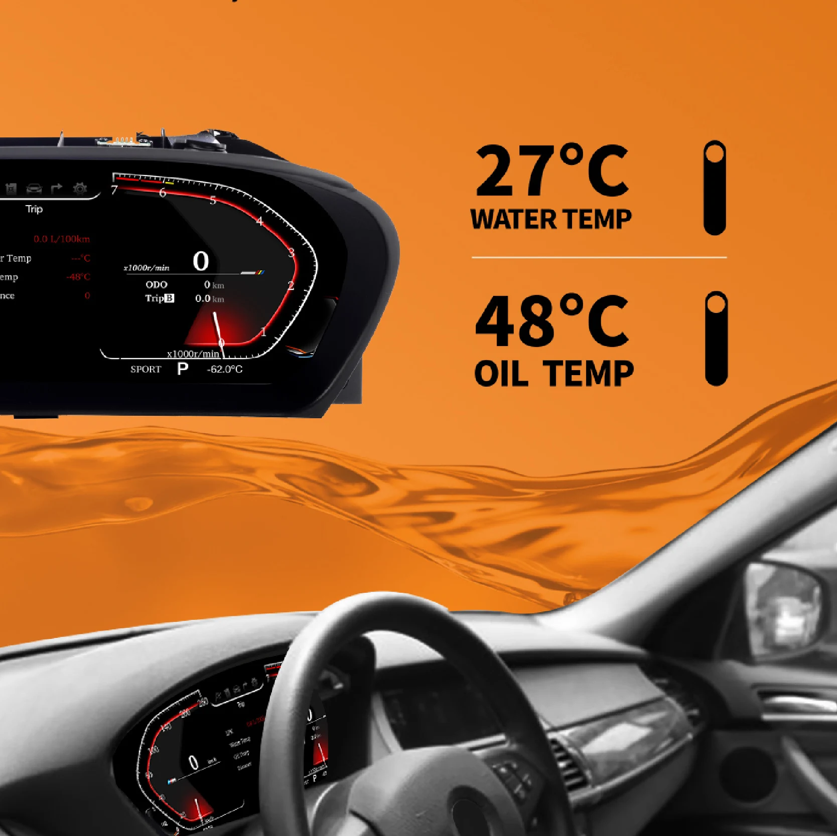 2024 Latest 12.3\'\' Original Digital LCD Dashboard For BMW X5 E70 CCC CIC Cluster instrument Cockpit speedometer