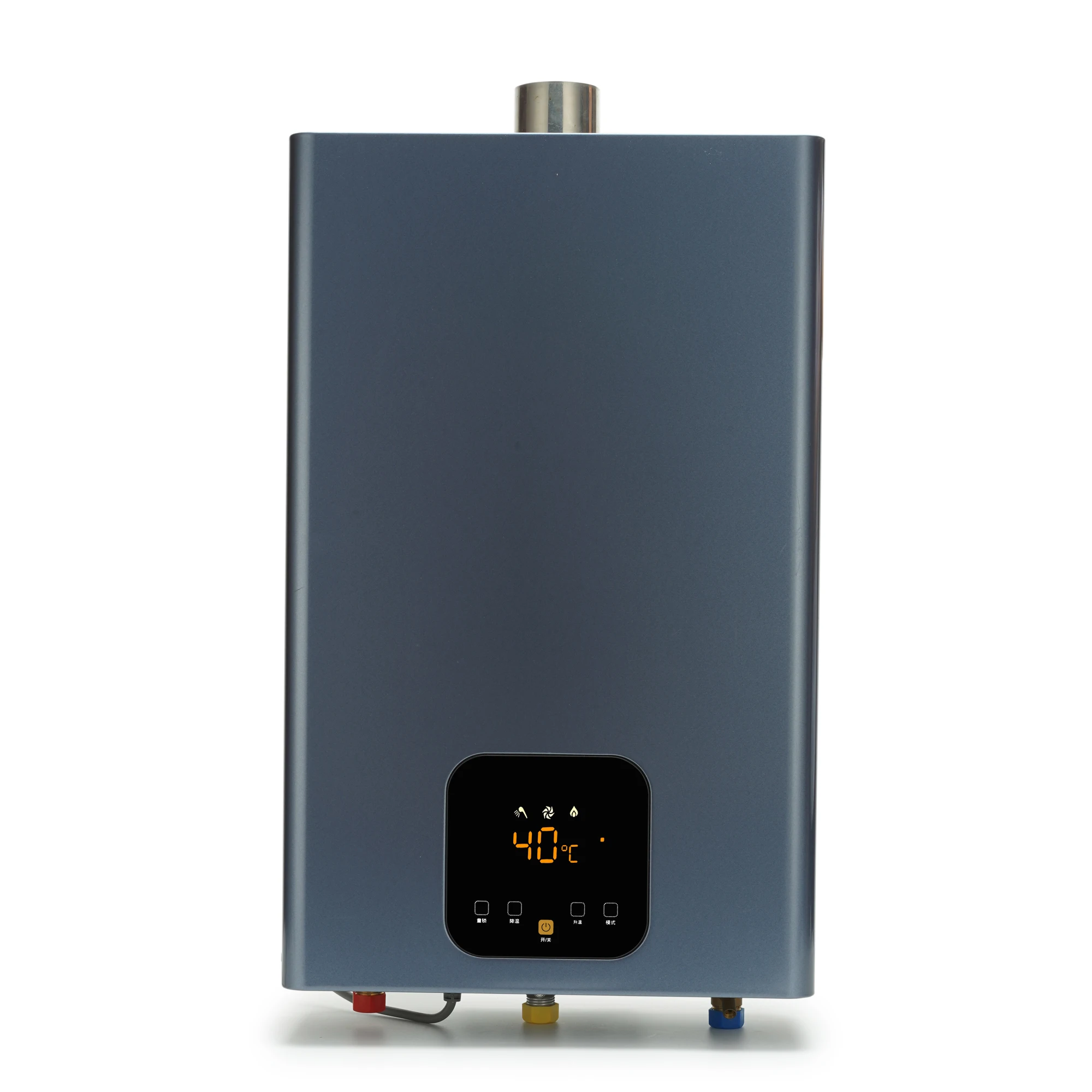 10L Tankless Gas Water Heater Digital Temperature Control Gaz Oxygen-Free Copper Heat Exchanger Steel Housing