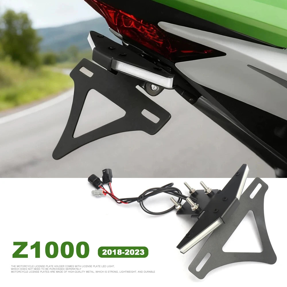 

New Motorcycle License Plate Holder Fender Eliminator Registration Bracket For KAWASAKI Z 1000 Z1000 2023 LED Tail Tidy Fender