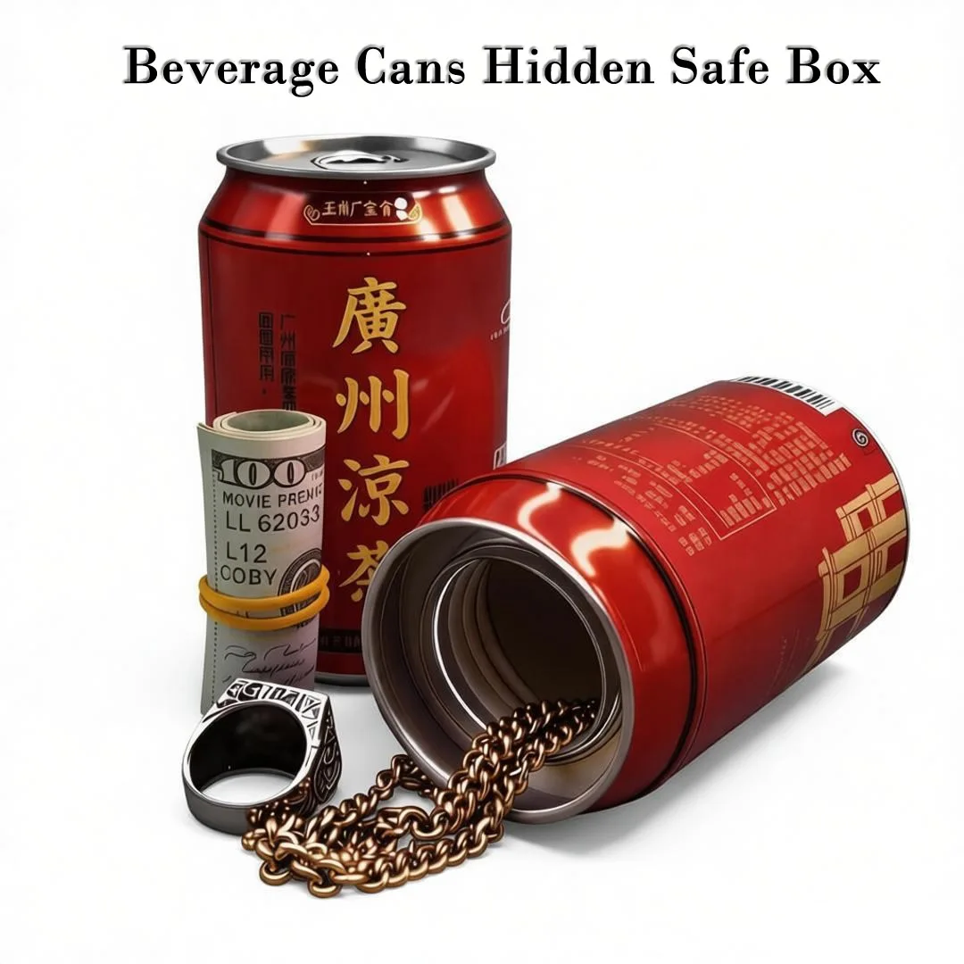 Diversion Safe Sight Secrect Stash Box Empty Beverage Hiding Container Home Office Kitchen Cupboard Car Hide Cash Ring Pills