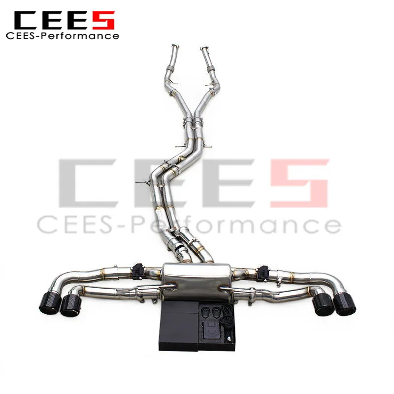 

cees Valvetronic Catback Exhaust Pipe for Audi RS Q8 RSQ8 2021-2024 Stainless Steel Tuning Exhaust System Valved Muffler