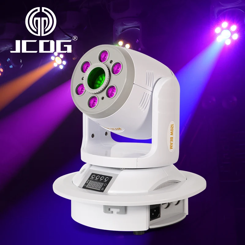 

JCDG High Power 120W LED 7pcs Spot Moving Head Lights DMX512 Full Color Gobos Lighting for DJ Disco Music Dance Home Party