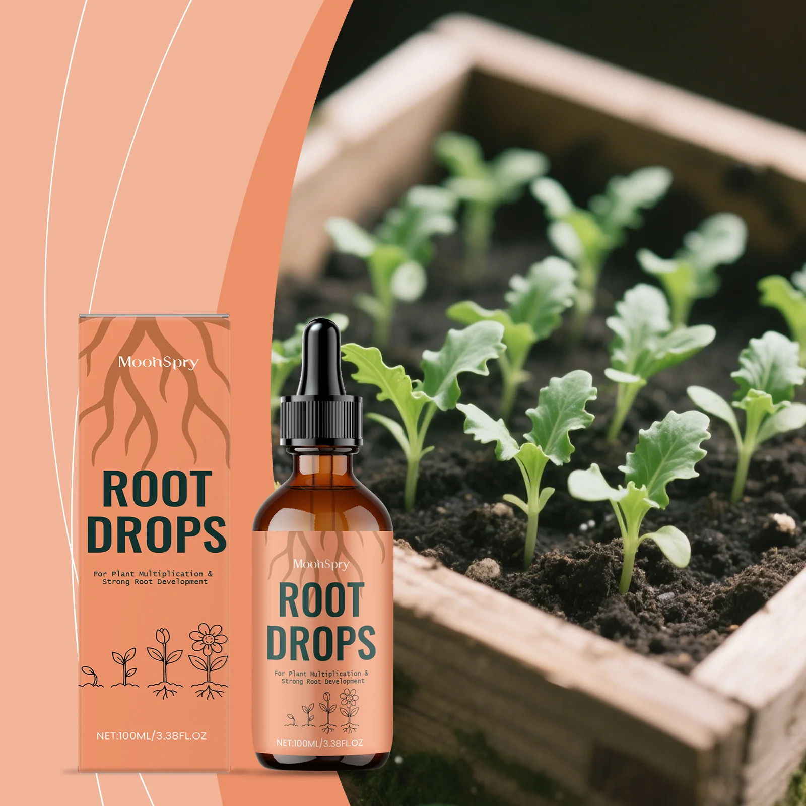 Root Drops for Plants Stimulator Rapid Rooting Agent Strong Growth Nutrient-Rich Rooting Enhancer Fertilizer Gardening Supplies
