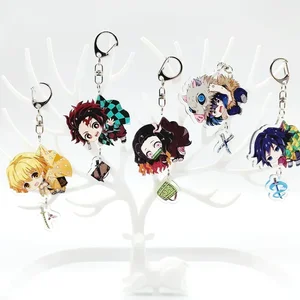 Demon Slayer Anime Keychain, Tanjirou, Kamado, Nezuko, Tomioka, Giyuu, Kimetsu nicht Yaiba, Acryl -Schlüsselbund, lustig, schön 6 Hauptverkäufe Tanjiro Kamado Ohrringe - №4