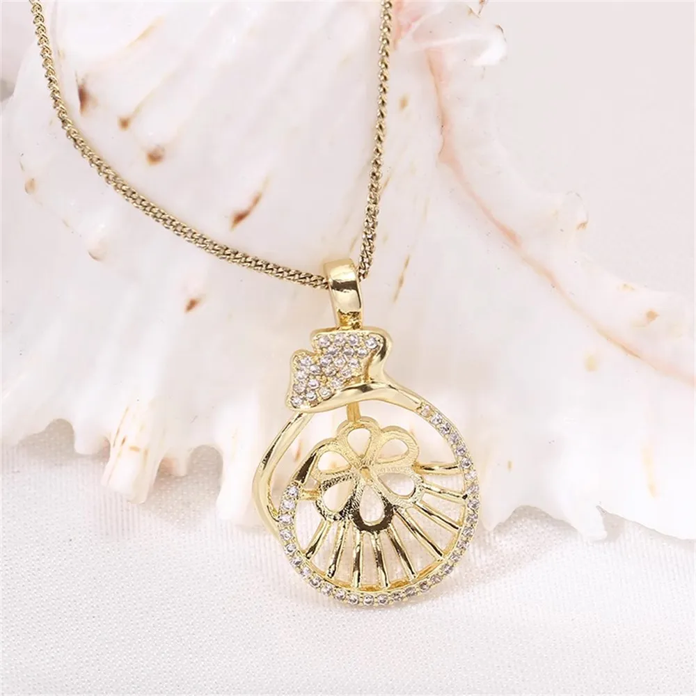 

DIY Gold-Plated Pearl Pendant Setting, Handmade Jewelry Crafting Accessories Jewelry Findings No Pearl No Chain