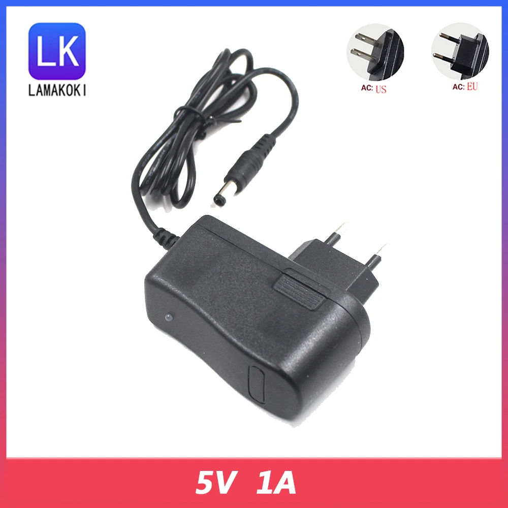 5V 1A power adapter 5V Voltage AC100-240V LED 5V1A DC 5.5*2.5 MM cost-effective free shipping