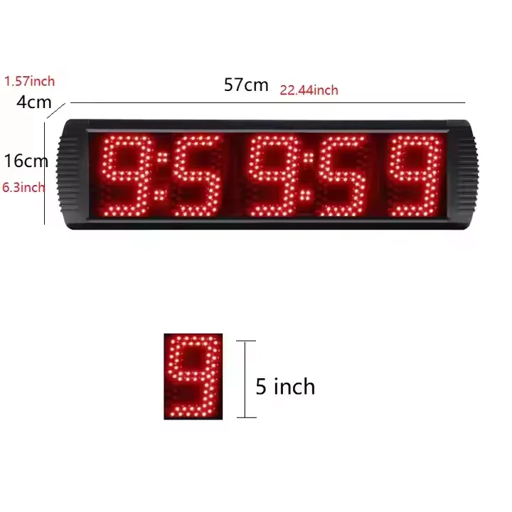 GS5T-5R GX 5-cyfrowy, nie wodoodporny, cyfrowy zegar odliczający LED do użytku zewnętrznego, stoper do sportów outdoorowych, elektroniczny timer wyścigowy